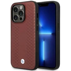  iPhone 14 Pro Max 6.7" Burgundy/Burgundy Leather Diamond Pattern MagSafe BMW BMHMP14X22RFGR tok