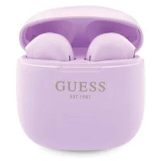 Guess GUTWST26PSU TWS Bluetooth fülhallgató + dokkoló állomás - lila Classic EST Logo