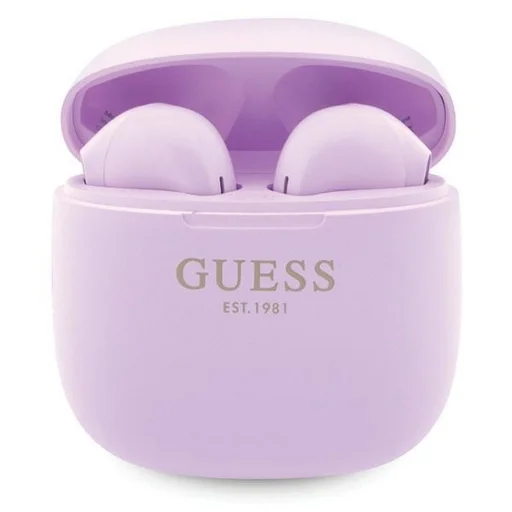 Guess GUTWST26PSU TWS Bluetooth fülhallgató + dokkoló állomás - lila Classic EST Logo - 1