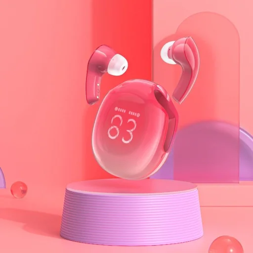 Acefast T9 Bluetooth 5.3 vezeték nélküli fülhallgató - piros - 7