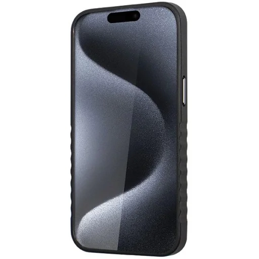  iPhone 15 Pro Max fekete és piros Audi Genuine Leather tok MagSafe kompatibilitással - 5