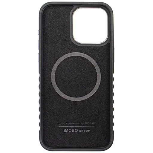  iPhone 15 Pro Max fekete és piros Audi Genuine Leather tok MagSafe kompatibilitással - 8