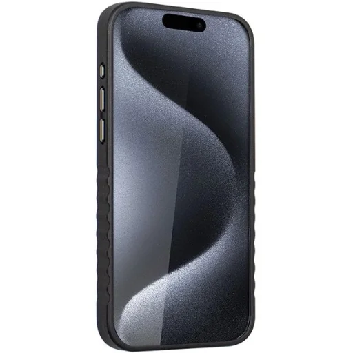  iPhone 15 Pro Max fekete és piros Audi Genuine Leather tok MagSafe kompatibilitással - 3