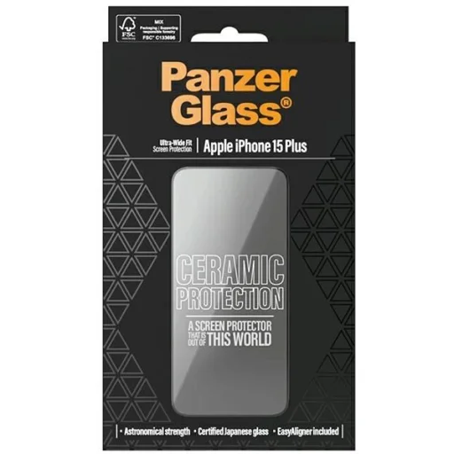 PanzerGlass Ceramic Protection kerámia üveg iPhone 15 Plus-hoz pozicionálóval üvegfólia - 4