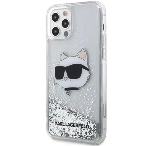 Karl Lagerfeld KLHCP12MLNHCCS iPhone 12/ 12 Pro 6.1" silver/silver hardcase Glitter Choupette Head - 2