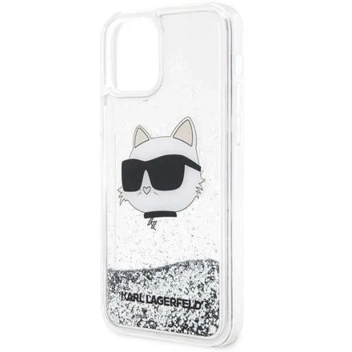 Karl Lagerfeld KLHCP12MLNHCCS iPhone 12/ 12 Pro 6.1" silver/silver hardcase Glitter Choupette Head - 6