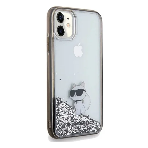 Karl Lagerfeld Liquid Glitter Choupette tok iPhone 11 - átlátszó - 4