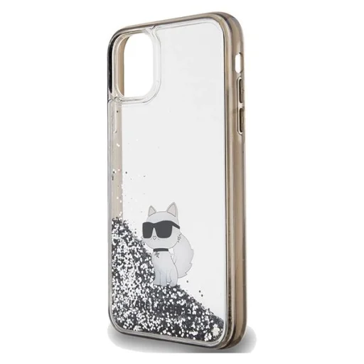 Karl Lagerfeld Liquid Glitter Choupette tok iPhone 11 - átlátszó - 6