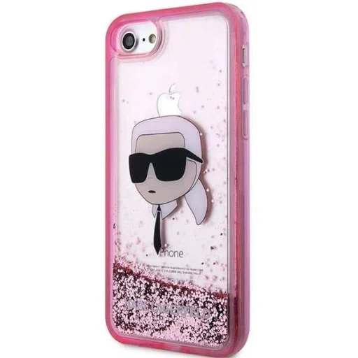 Karl Lagerfeld KLHCI8LNKHCP iPhone 7/8/ SE 2020/2022 pink/pink hardcase Glitter Karl Head tok - 2