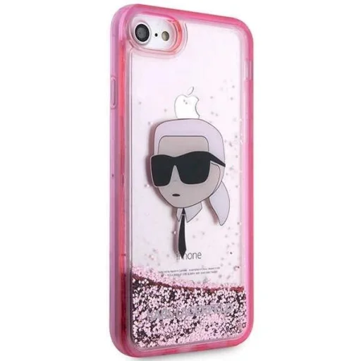 Karl Lagerfeld KLHCI8LNKHCP iPhone 7/8/ SE 2020/2022 pink/pink hardcase Glitter Karl Head tok - 4
