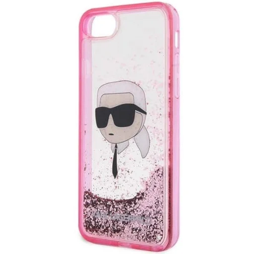 Karl Lagerfeld KLHCI8LNKHCP iPhone 7/8/ SE 2020/2022 pink/pink hardcase Glitter Karl Head tok - 6