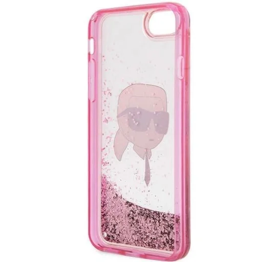 Karl Lagerfeld KLHCI8LNKHCP iPhone 7/8/ SE 2020/2022 pink/pink hardcase Glitter Karl Head tok - 7