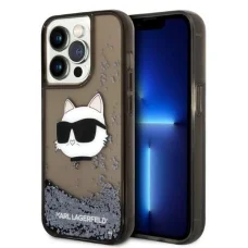 Karl Lagerfeld KLHCP14XLNCHCK iPhone 14 Pro Max 6.7" fekete/fekete keménytok Glitter Choupette Fej tok