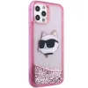 Karl Lagerfeld KLHCP12MLNCHCP iPhone 12/ 12 Pro 6.1" pink/pink glitter tok Choupette fej thumbnail