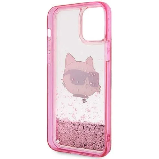 Karl Lagerfeld KLHCP12MLNCHCP iPhone 12/ 12 Pro 6.1" pink/pink glitter tok Choupette fej - 7