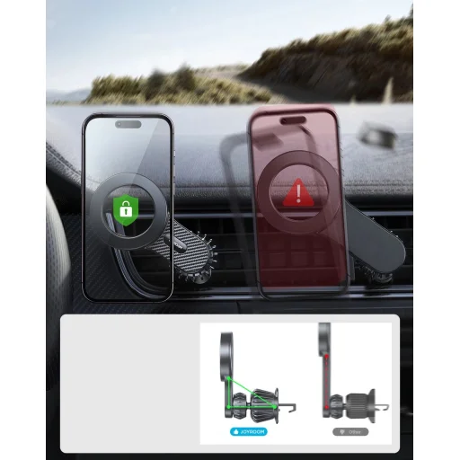 Mágneses autós tartó iPhone-hoz MagSafe-kompatibilis Joyroom JR-ZS355 - fekete tok - 11
