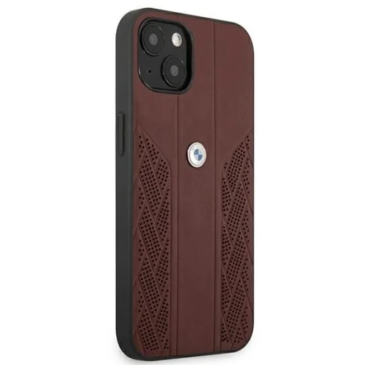  iPhone 13 mini 5,4" Piros BMW BMHCP13SRSPPR Leather Curve Perforate tok - 3