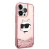 Karl Lagerfeld KLHCP14LLNCHCP iPhone 14 Pro 6.1" rózsaszín/rózsaszín keménytok Glitter Choupette Head tok thumbnail