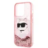 Karl Lagerfeld KLHCP14LLNCHCP iPhone 14 Pro 6.1" rózsaszín/rózsaszín keménytok Glitter Choupette Head tok thumbnail