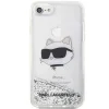 Karl Lagerfeld KLHCI8LNHCCS iPhone 7/8/SE 2020/2022 ezüst/ezüst keménytok Glitter Choupette Fej tok - 3