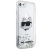Karl Lagerfeld KLHCI8LNHCCS iPhone 7/8/SE 2020/2022 ezüst/ezüst keménytok Glitter Choupette Fej tok - 4