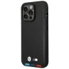  iPhone 14 Pro 6.1" BMW BMHMP14L22PTDK fekete / fekete Bőr Stamp Tricolor MagSafe tok thumbnail