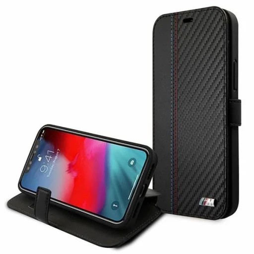  iPhone 12 Mini BMW M Collection PU Carbon Stripe fliptok - 5