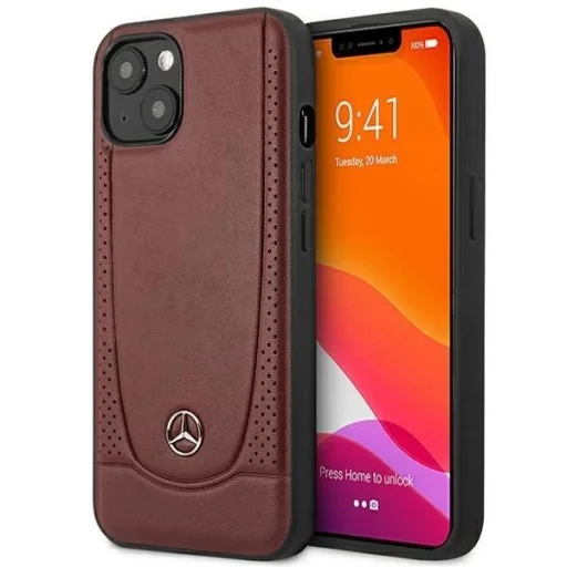 Mercedes MEHCP14MARMRE iPhone 14 Plus 6.7" piros kemény tok bőr Urban Bengale - 1