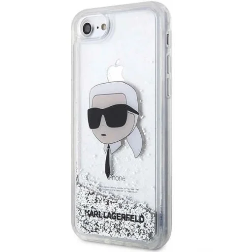 Karl Lagerfeld KLHCI8LNKHCH iPhone 7/8/SE 2020/2022 ezüst/ezüst kemény tok Glitter Karl Head - 2