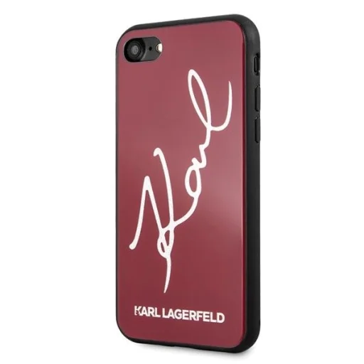 Karl Lagerfeld KLHCI8DLKSRE iPhone 7/8 SE 2020 / SE 2022 piros hard tok Signature Glitter - 2