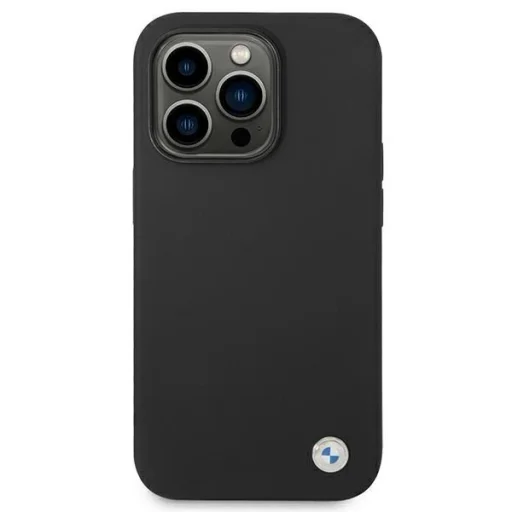  iPhone 14 Pro 6,1" Fekete Szilikon Tok BMW BMHCP14LSILBK fém logóval - 3