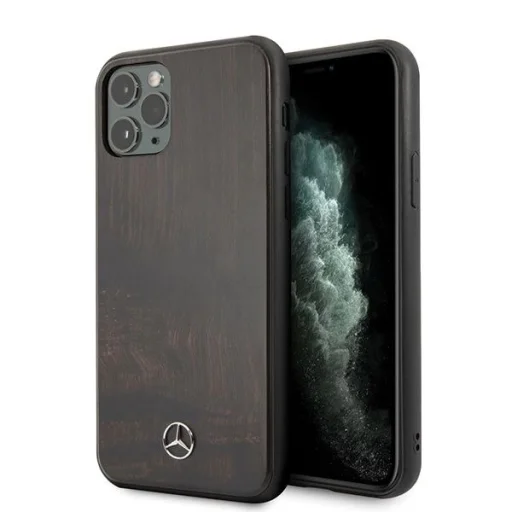 Mercedes Wood Line Rosewood tok iPhone 11 Pro - barna - 1