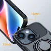 Joyroom Dual Hinge tok iPhone 14-hez állvánnyal és gyűrű tartóval fekete thumbnail