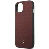 Mercedes MEHCP13SPSQRE iPhone 13 mini 5,4" piros hardcase bőr csillag mintázatú tok thumbnail