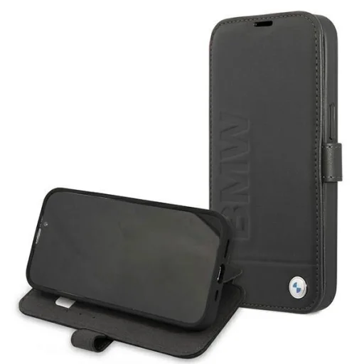  iPhone 13 mini 5,4" fekete BMW BMFLBKP13SSLLBK fliptok Signature tok - 6