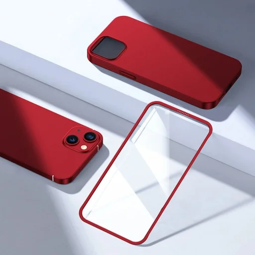 Joyroom 360 Full Case tok és üvegfólia iPhone 13-hoz piros (JR-BP927 piros) - 8