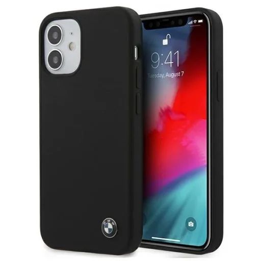  iPhone 12 mini 5,4" fekete BMW BMHCP12SSILBK hardcase Silicone Signature tok - 1