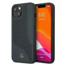 Mercedes MEHCP13SCDONA iPhone 13 mini 5,4" sötétkék tok bőr perforált terület