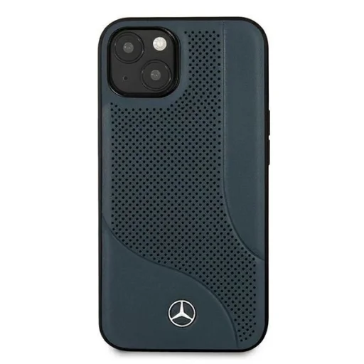 Mercedes MEHCP13SCDONA iPhone 13 mini 5,4" sötétkék tok bőr perforált terület - 3