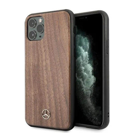 Mercedes MEHCN65VWOLB iPhone 11 Pro Max tok barna Wood Line Walnut - 1