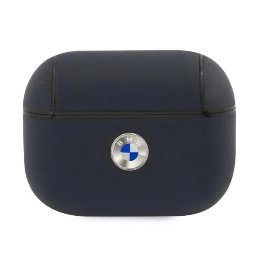 BMW BMAPSSLNA AirPods Pro tok sötétkék/navy valódi bőr ezüst logóval - 1