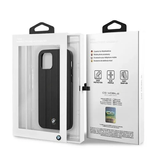  iPhone 12 Mini 5,4" fekete BMW BMHCP12STTBK tok Signature Tire Marks - 8