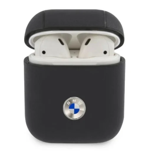 BMW BMA2SSLNA AirPods tok gránátkék/navy Valódi Bőr Ezüst Logó - 1