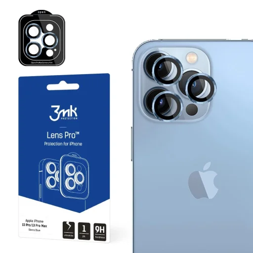 Apple iPhone 13 Pro/13 Pro Max - 3mk Lens Protection Pro Sierra Blue üvegfólia - 1