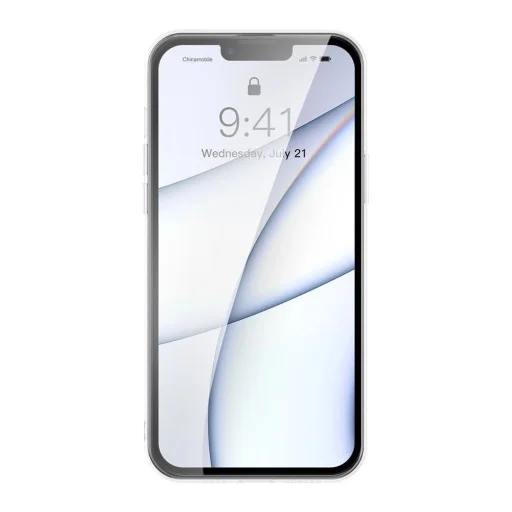 Baseus Frosted Glass Case tok iPhone 13 Pro Max-hoz kemény tok gél kerettel átlátszó (ARWS000202) - 3