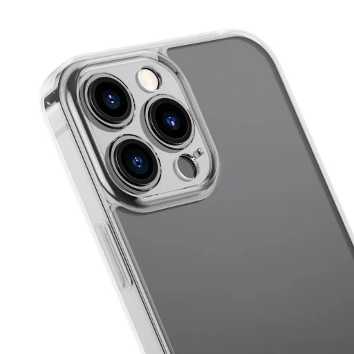 Baseus Frosted Glass Case tok iPhone 13 Pro Max-hoz kemény tok gél kerettel átlátszó (ARWS000202) - 8