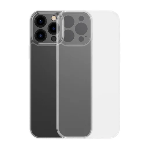 Baseus Frosted Glass Case tok iPhone 13 Pro Max-hoz kemény tok gél kerettel átlátszó (ARWS000202) - 1