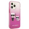 Karl Lagerfeld KLHCP13LTGKCP iPhone 13 Pro 6,1" keménytok rózsaszín/pink Gradient Ikonik Karl & Choupette tok - 4