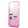 Karl Lagerfeld KLHCP13LTGKCP iPhone 13 Pro 6,1" keménytok rózsaszín/pink Gradient Ikonik Karl & Choupette tok - 6