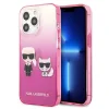 Karl Lagerfeld KLHCP13LTGKCP iPhone 13 Pro 6,1" keménytok rózsaszín/pink Gradient Ikonik Karl & Choupette tok